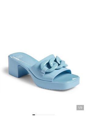 BP. Lollie Blue Jelly Platform Sandals